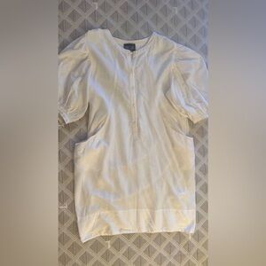 Topshop off white Puff Sleeve Mini Dress size EU36